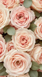 Vintage Roses Aesthetic" Prompt: A vintage-style roses wallpaper with soft pink and beige tones, textured petals, and a timeless appeal, 4K clarity