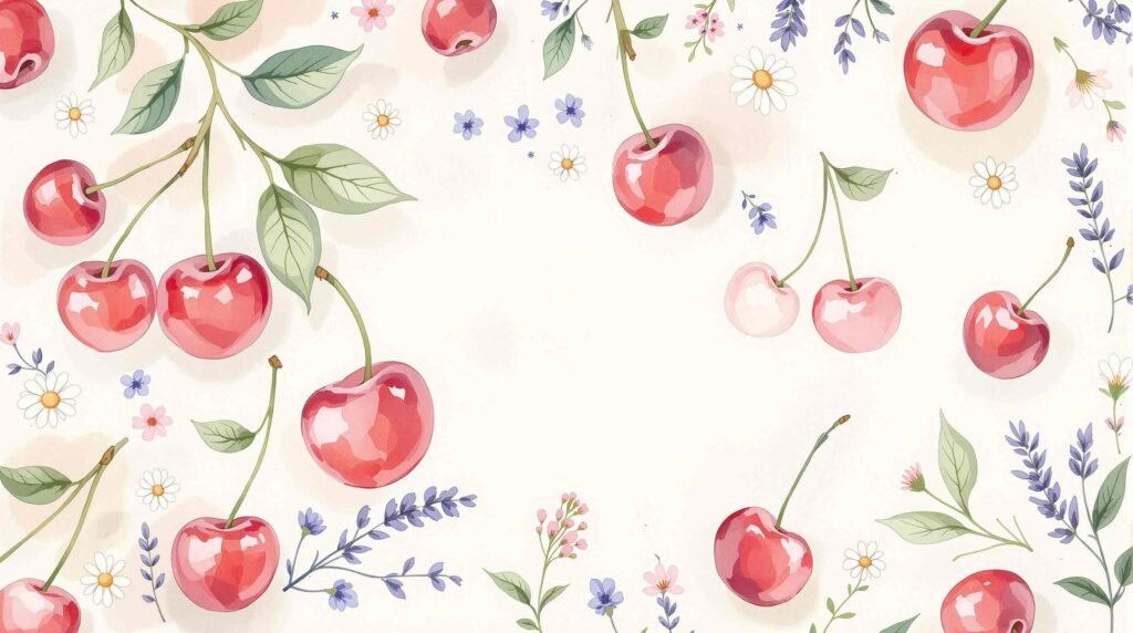 myspace cherries wallpaper​ image3